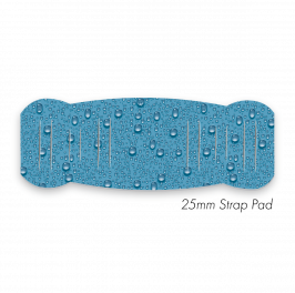 Pad M to fit 25mm Strap Printed Raindrops Blue