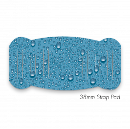 Pad L to fit 38mm Strap Printed Raindrops Blue