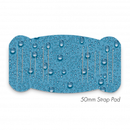 Pad XL to fit 50mm Strap Printed Raindrops Blue