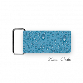 Chafe, 3/4" (20mm)  with PVC SS Loop Printed Raindrops Blue