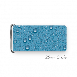 Chafe, 1" (25mm) with PVC SS Loop Printed Raindrops Blue