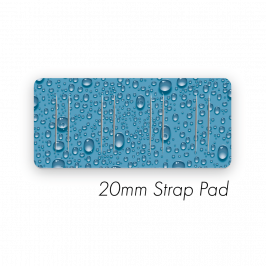 Pad S to fit 20mm Strap Printed Raindrops Blue