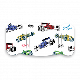 Pad, Printed Racing Cars White