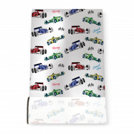Stretch Fabric, Racing Cars White