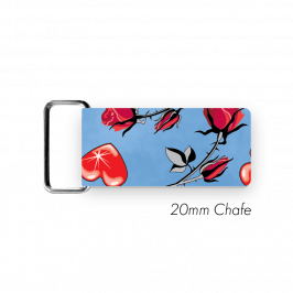 Chafe, 3/4" (20mm)  with PVC SS Loop Printed Red Hearts