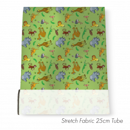 Stretch Fabric Safari Green, 25cm x 1.4m