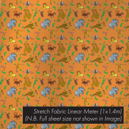 Stretch Fabric Safari Orange, 1.4 x 1m