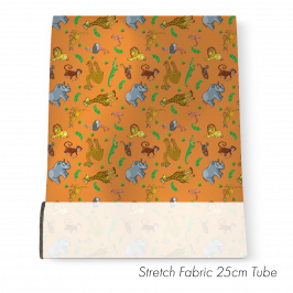 Stretch Fabric Safari Orange, 25cm x 1.4m