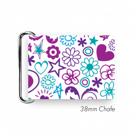 Chafe, 1.5" (38mm) with PVC SS Loop Printed Stars & Hearts