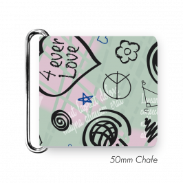 Chafe, 2" (50mm)  with PVC SS Loop Printed Scribble Sketch
