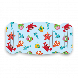 Pad, Printed Sea Creatures Blue