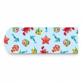 Strap, Printed Sea Creatures Blue