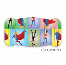 Pad XL to fit 50mm Strap printed Superheroes Women