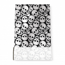 Stretch Fabric, Skulls Black