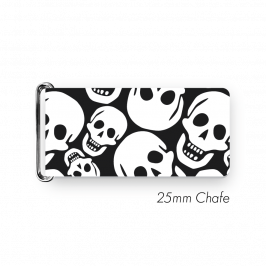 Chafe, 1" (25mm) with PVC SS Loop Printed Skulls Black