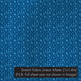 Stretch Fabric Snakeskin Blue, 1.4 x 1m