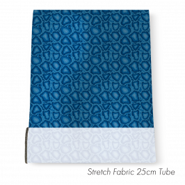 Stretch Fabric Snakeskin Blue, 25cm x 1.4m