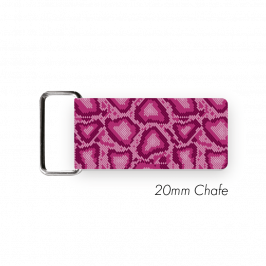 Chafe, 3/4" (20mm)  with PVC SS Loop Printed Snakeskin Pink