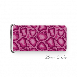 Chafe, 1" (25mm) with PVC SS Loop Printed Snakeskin Pink