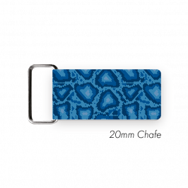 Chafe, 3/4" (20mm)  with PVC SS Loop Printed Snakeskin Blue