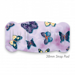 Pad L to fit 38mm Strap Printed Spring Butterflies Lilac