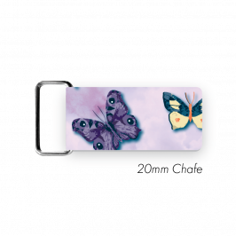 Chafe, 3/4" (20mm)  with PVC SS Loop Printed Spring Butterflies Lilac