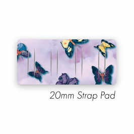 Pad S to fit 20mm Strap Printed Spring Butterflies Lilac