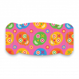 Pad, Printed Sugar Skulls Pink