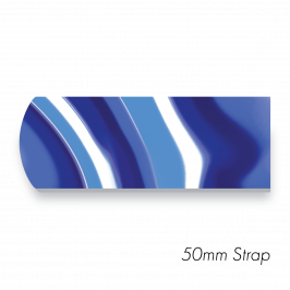 Strap 2" x 20" (50 x 500mm)  Printed Swirl Blue