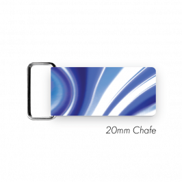 Chafe, 3/4" (20mm)  with PVC SS Loop Printed Swirl Blue