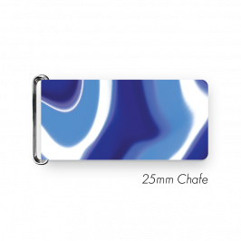 Chafe, 1" (25mm) with PVC SS Loop Printed Swirl Blue