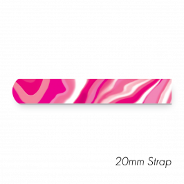 Strap 3/4" x 12" (20 x 300mm )  Printed Swirl Pink