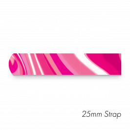 Strap, 1" x 20" (25 x 500mm)  Printed Swirl Pink