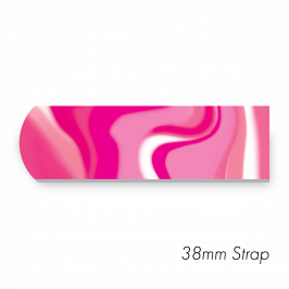 Strap 1.5" x 20" (38 x 500mm)  Printed Swirl Pink