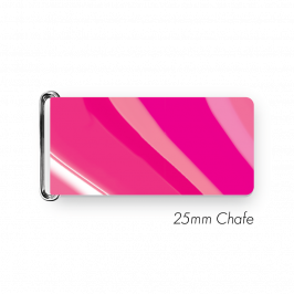 Chafe, 1" (25mm) with PVC SS Loop Printed Swirl Pink