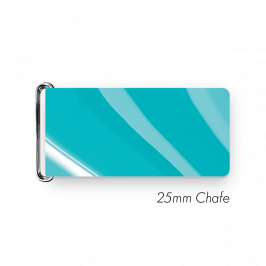 Chafe, 1" (25mm) with PVC SS Loop Printed Swirl Turquoise