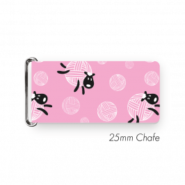 Chafe, 1" (25mm) with PVC SS Loop Printed Sheep Wool Pink
