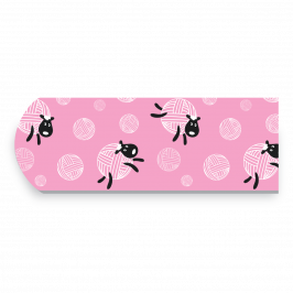 Strap, Printed Sheep Wool Pink