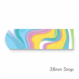 Strap 1.5" x 20" (38 x 500mm)  Printed Swirl Pastel