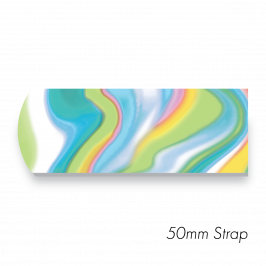 Strap 2" x 20" (50 x 500mm)  Printed Swirl Pastel