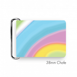 Chafe, 1.5" (38mm) with PVC SS Loop Printed Swirl Pastel