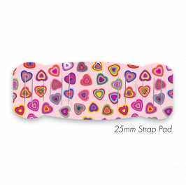 Pad M to fit 25mm Strap Printed Candy Hearts