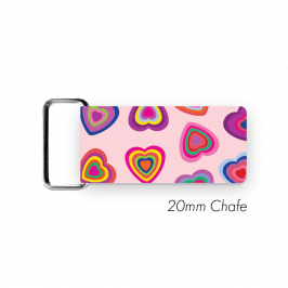 Chafe, 3/4" (20mm)  with PVC SS Loop Printed Candy Hearts