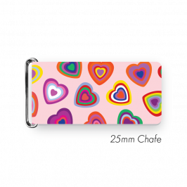Chafe, 1" (25mm) with PVC SS Loop Printed Candy Hearts