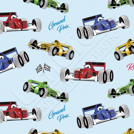 Transfer Paper, Racing Cars Blue, 0.8x10m Roll