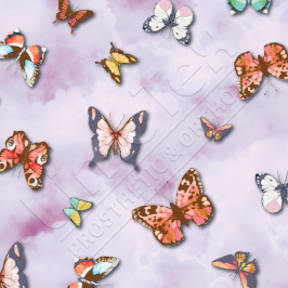 Transfer Paper, Colourful Butterflies Lilac, 0.8x10m Roll