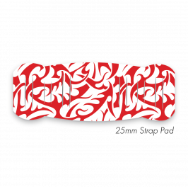Pad M to fit 25mm Strap Printed Tattoo Tribal Red